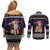 Siberian Husky Show Up Xmas Christmas Couples Matching Off Shoulder Short Dress and Long Sleeve Button Shirt Xmas Holiday Patterns - Wonder Print Shop