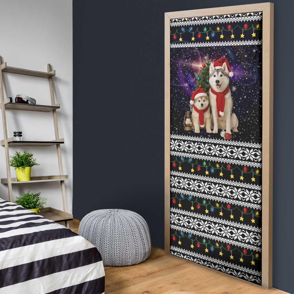 Siberian Husky Show Up Xmas Christmas Door Cover Xmas Holiday Patterns - Wonder Print Shop