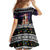 Siberian Husky Show Up Xmas Christmas Family Matching Off Shoulder Short Dress and Hawaiian Shirt Xmas Holiday Patterns - Wonder Print Shop