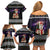 Siberian Husky Show Up Xmas Christmas Family Matching Off Shoulder Short Dress and Hawaiian Shirt Xmas Holiday Patterns - Wonder Print Shop