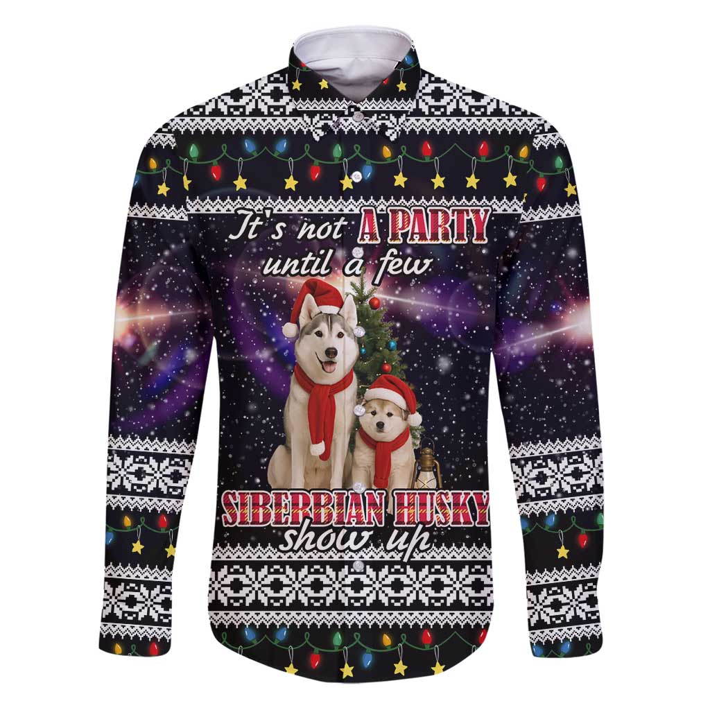 Siberian Husky Show Up Xmas Christmas Family Matching Puletasi and Hawaiian Shirt Xmas Holiday Patterns - Wonder Print Shop