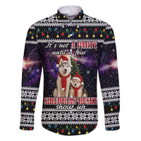 Siberian Husky Show Up Xmas Christmas Family Matching Puletasi and Hawaiian Shirt Xmas Holiday Patterns - Wonder Print Shop