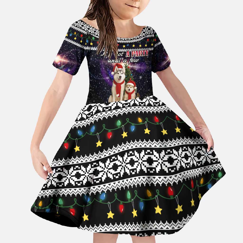 Siberian Husky Show Up Xmas Christmas Family Matching Tank Maxi Dress and Hawaiian Shirt Xmas Holiday Patterns - Wonder Print Shop