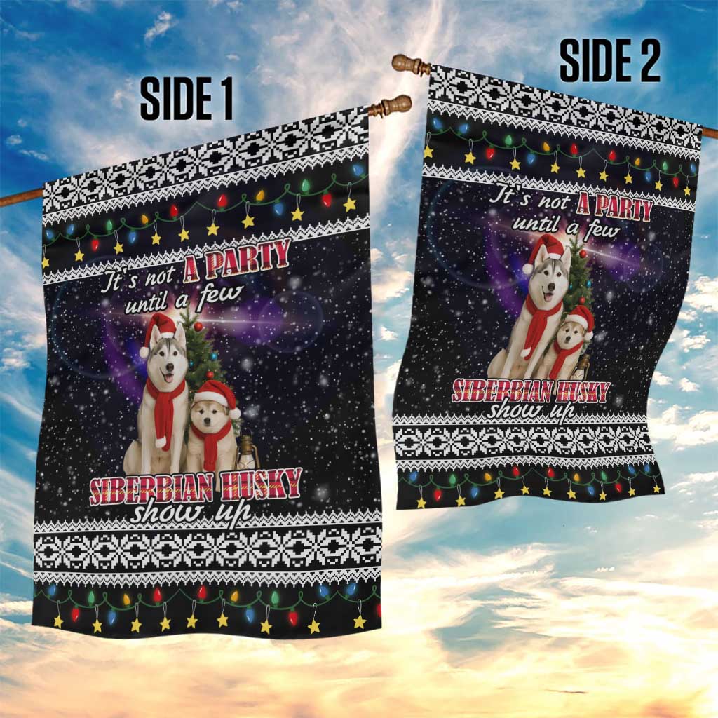 Siberian Husky Show Up Xmas Christmas Garden Flag Xmas Holiday Patterns - Wonder Print Shop
