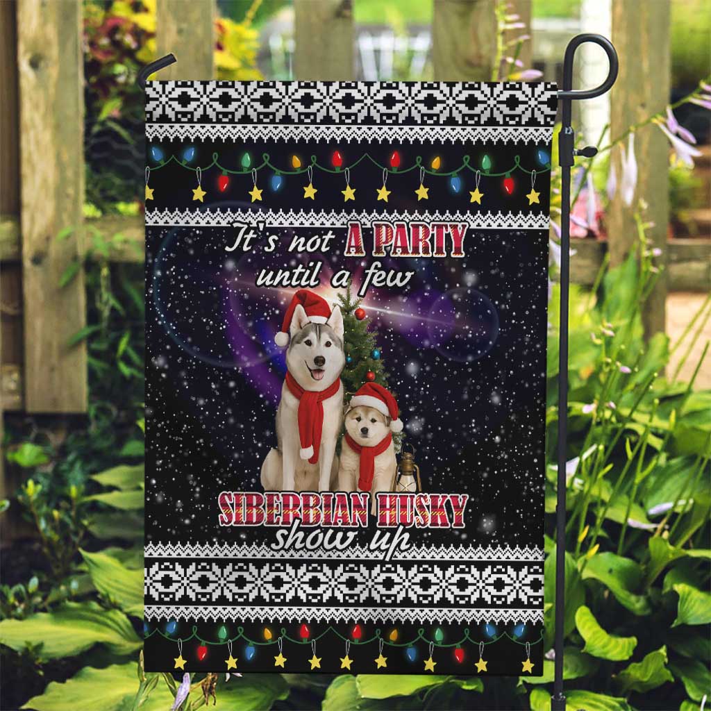 Siberian Husky Show Up Xmas Christmas Garden Flag Xmas Holiday Patterns - Wonder Print Shop