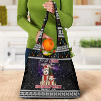 Siberian Husky Show Up Xmas Christmas Grocery Bag Xmas Holiday Patterns - Wonder Print Shop