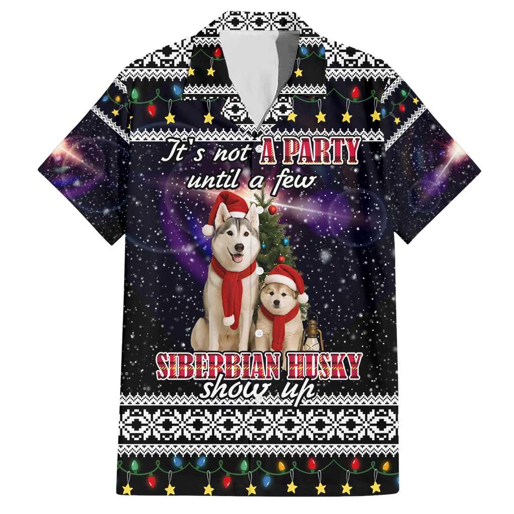 Siberian Husky Show Up Xmas Christmas Hawaiian Shirt Xmas Holiday Patterns - Wonder Print Shop