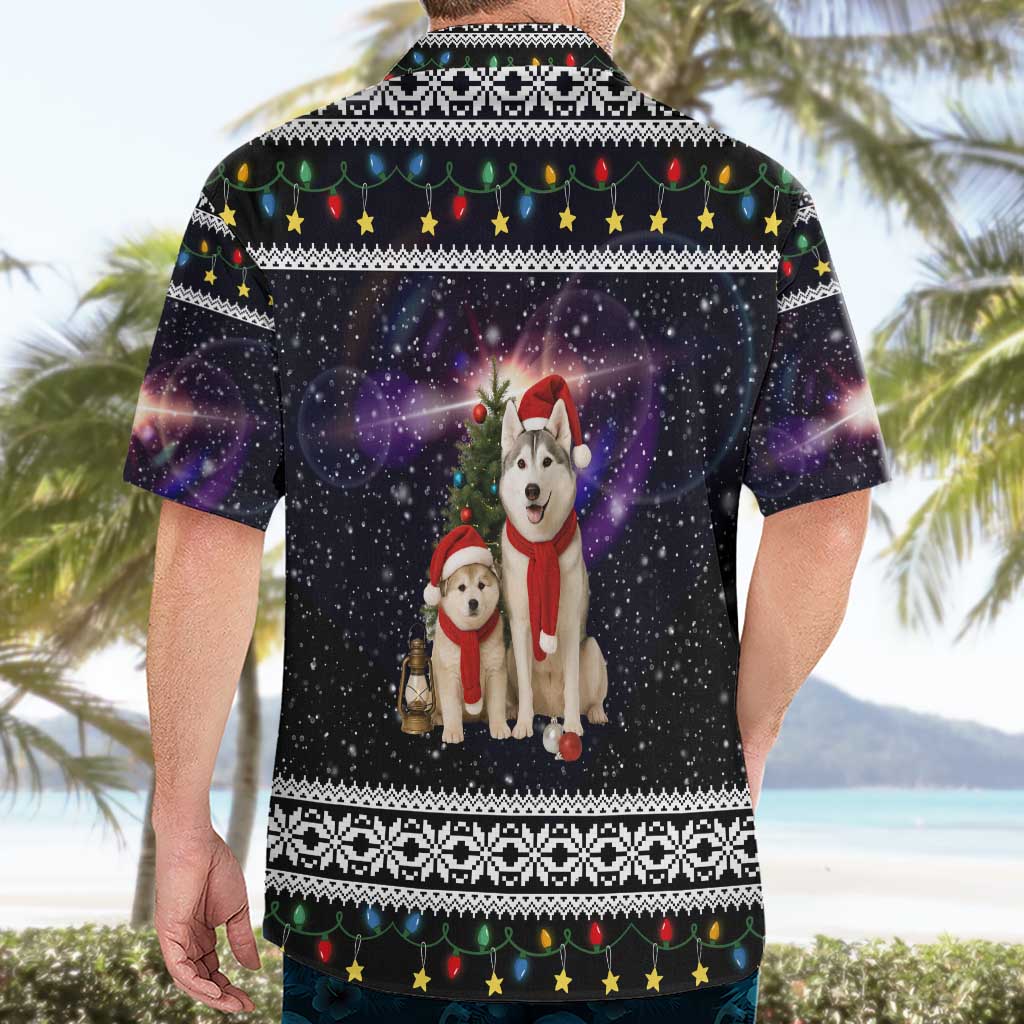 Siberian Husky Show Up Xmas Christmas Hawaiian Shirt Xmas Holiday Patterns - Wonder Print Shop