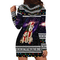 Siberian Husky Show Up Xmas Christmas Hoodie Dress Xmas Holiday Patterns - Wonder Print Shop