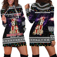 Siberian Husky Show Up Xmas Christmas Hoodie Dress Xmas Holiday Patterns - Wonder Print Shop
