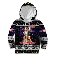 Siberian Husky Show Up Xmas Christmas Kid Hoodie Xmas Holiday Patterns - Wonder Print Shop