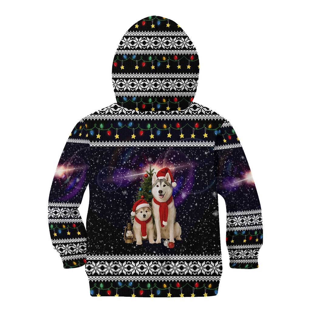 Siberian Husky Show Up Xmas Christmas Kid Hoodie Xmas Holiday Patterns - Wonder Print Shop