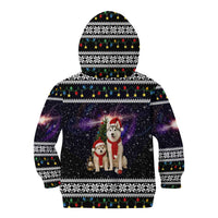 Siberian Husky Show Up Xmas Christmas Kid Hoodie Xmas Holiday Patterns - Wonder Print Shop
