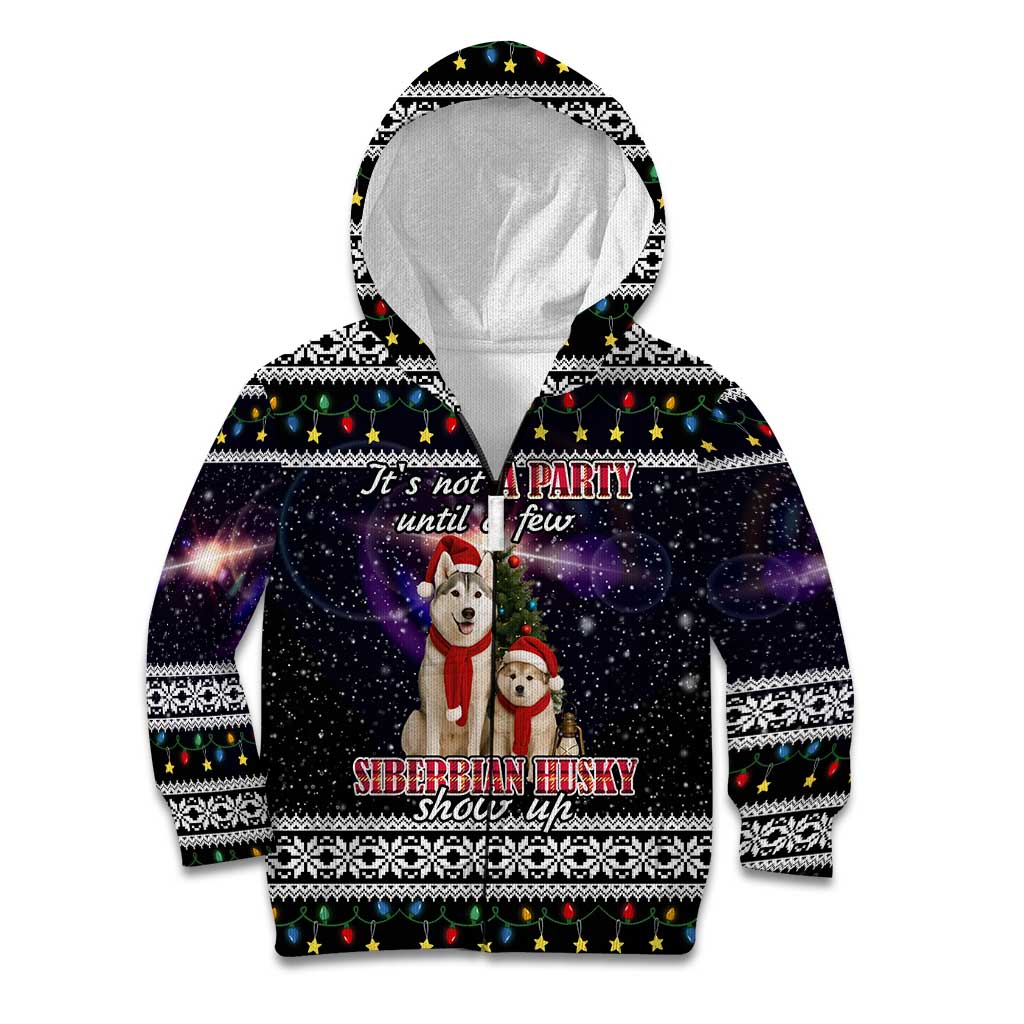 Siberian Husky Show Up Xmas Christmas Kid Hoodie Xmas Holiday Patterns - Wonder Print Shop
