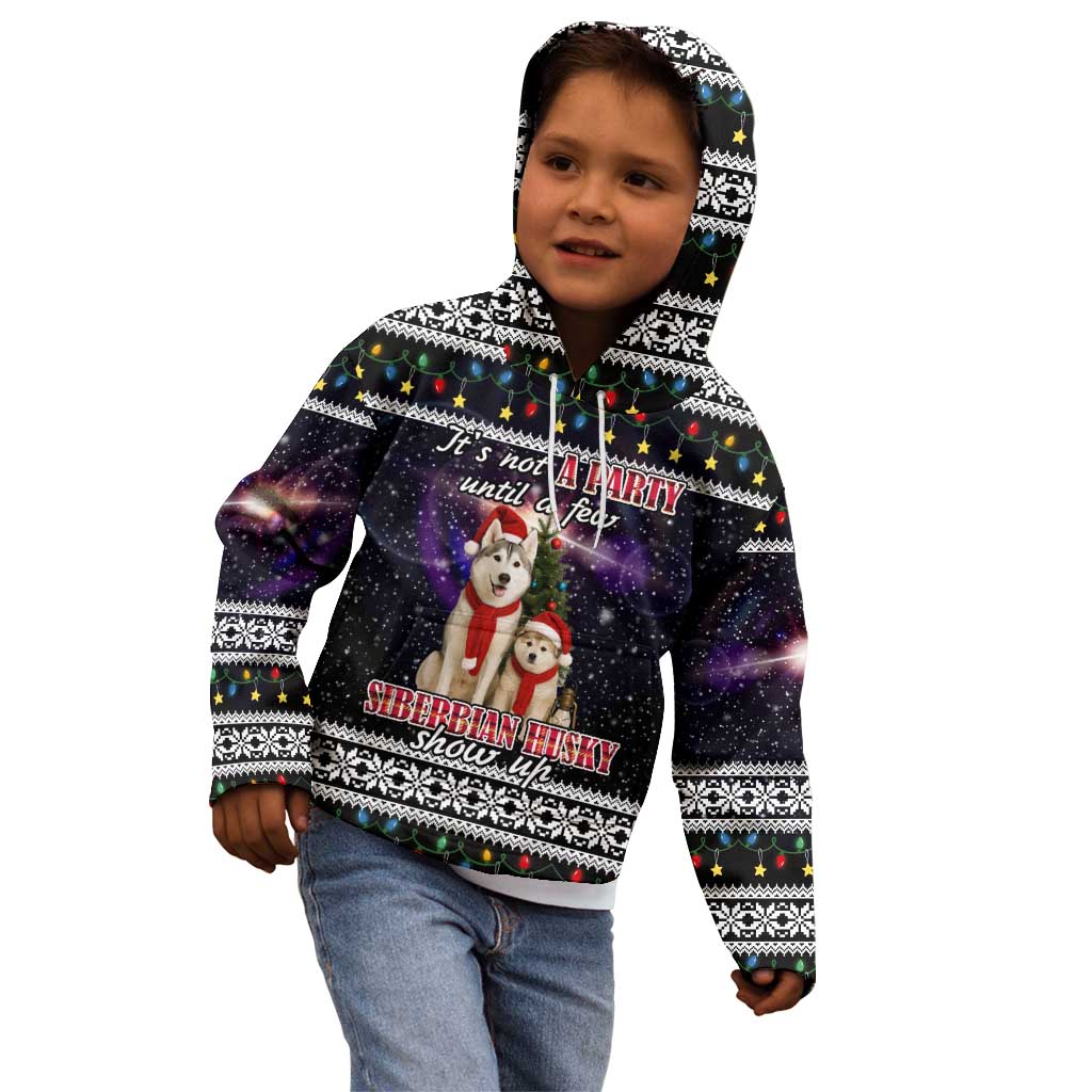 Siberian Husky Show Up Xmas Christmas Kid Hoodie Xmas Holiday Patterns - Wonder Print Shop