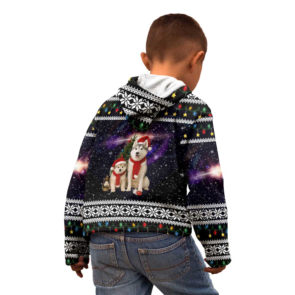 Siberian Husky Show Up Xmas Christmas Kid Hoodie Xmas Holiday Patterns - Wonder Print Shop