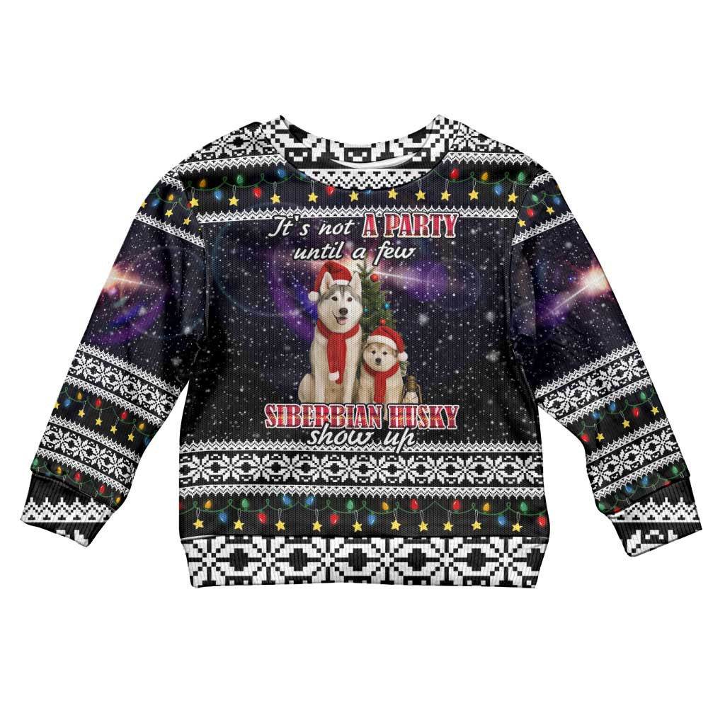Siberian Husky Show Up Xmas Christmas Kid Ugly Christmas Sweater Xmas Holiday Patterns - Wonder Print Shop