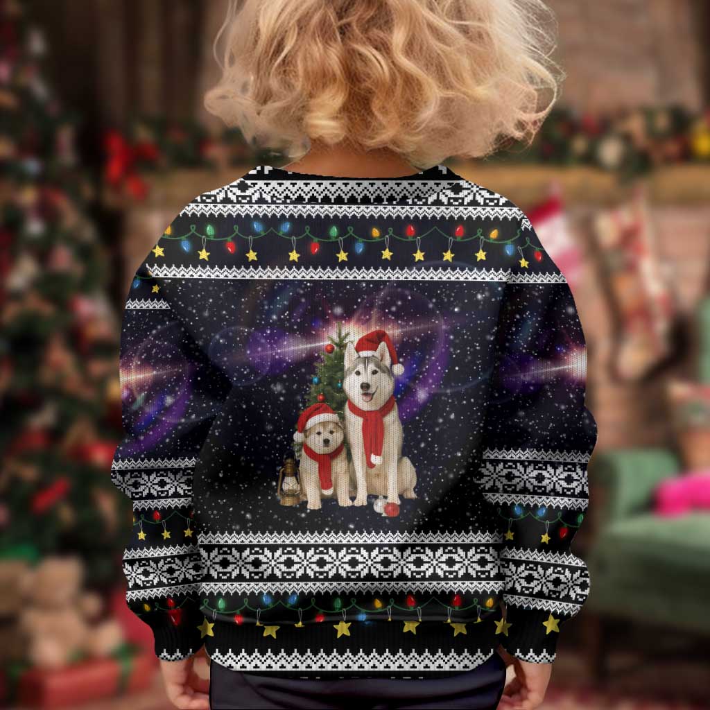 Siberian Husky Show Up Xmas Christmas Kid Ugly Christmas Sweater Xmas Holiday Patterns - Wonder Print Shop