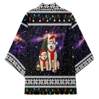 Siberian Husky Show Up Xmas Christmas Kimono Xmas Holiday Patterns - Wonder Print Shop