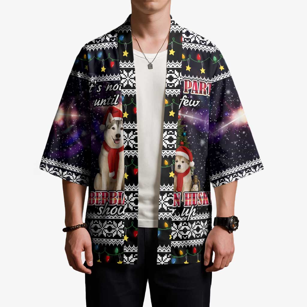 Siberian Husky Show Up Xmas Christmas Kimono Xmas Holiday Patterns - Wonder Print Shop