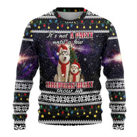 Siberian Husky Show Up Xmas Christmas Ugly Christmas Sweater Xmas Holiday Patterns - Wonder Print Shop
