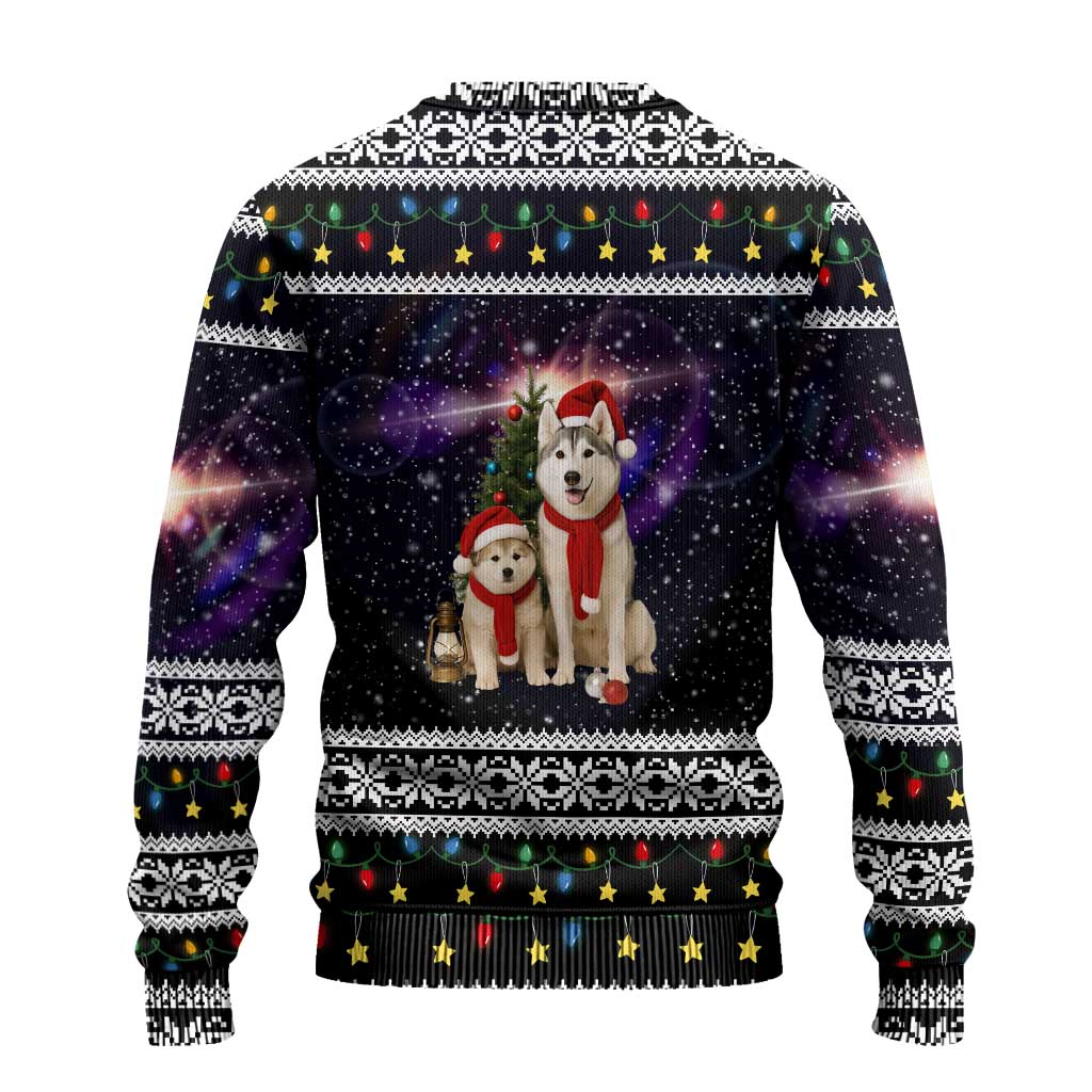 Siberian Husky Show Up Xmas Christmas Ugly Christmas Sweater Xmas Holiday Patterns - Wonder Print Shop