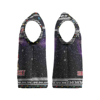 Siberian Husky Show Up Xmas Christmas Knitted V-Neck Vest Xmas Holiday Patterns - Wonder Print Shop