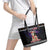 Siberian Husky Show Up Xmas Christmas Leather Tote Bag Xmas Holiday Patterns - Wonder Print Shop