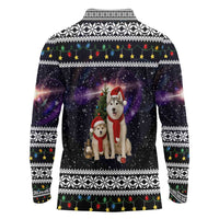 Siberian Husky Show Up Xmas Christmas Long Sleeve Polo Shirt Xmas Holiday Patterns - Wonder Print Shop
