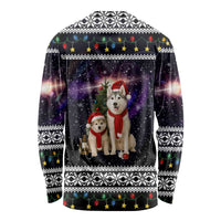 Siberian Husky Show Up Xmas Christmas Long Sleeve Shirt Xmas Holiday Patterns - Wonder Print Shop