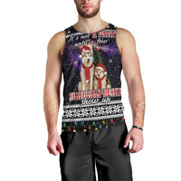 Siberian Husky Show Up Xmas Christmas Men Tank Top Xmas Holiday Patterns - Wonder Print Shop