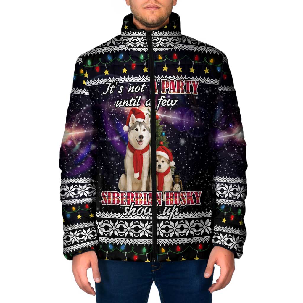 Siberian Husky Show Up Xmas Christmas Padded Jacket Xmas Holiday Patterns - Wonder Print Shop