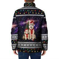 Siberian Husky Show Up Xmas Christmas Padded Jacket Xmas Holiday Patterns - Wonder Print Shop