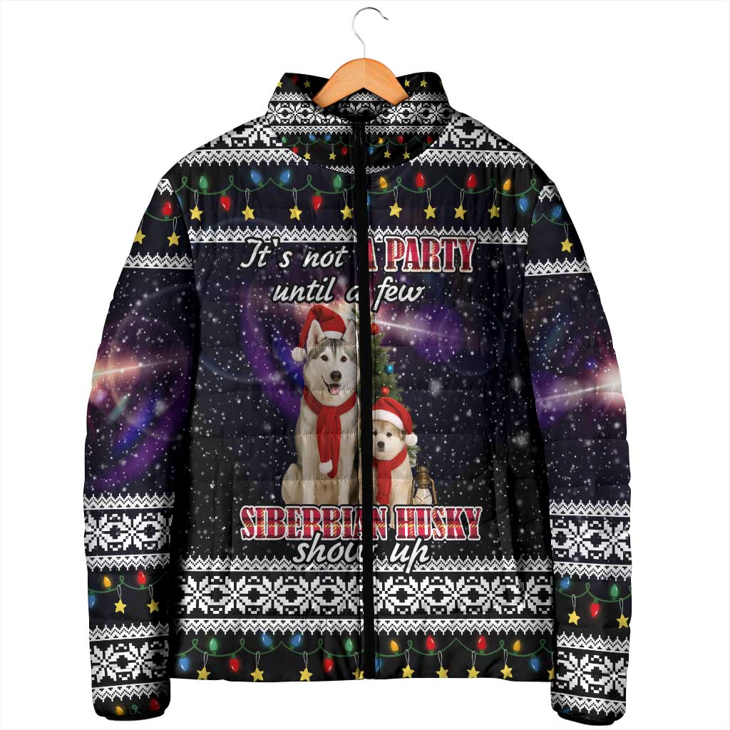Siberian Husky Show Up Xmas Christmas Padded Jacket Xmas Holiday Patterns - Wonder Print Shop