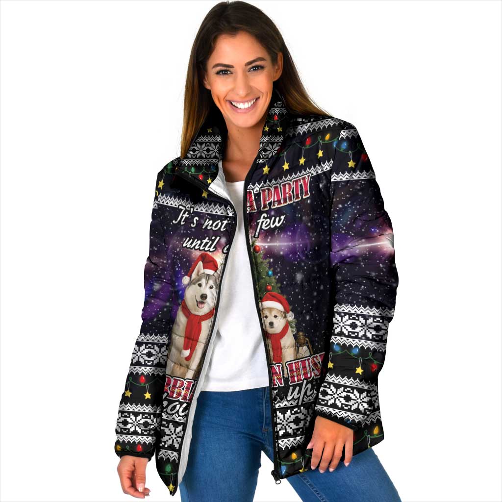 Siberian Husky Show Up Xmas Christmas Padded Jacket Xmas Holiday Patterns - Wonder Print Shop