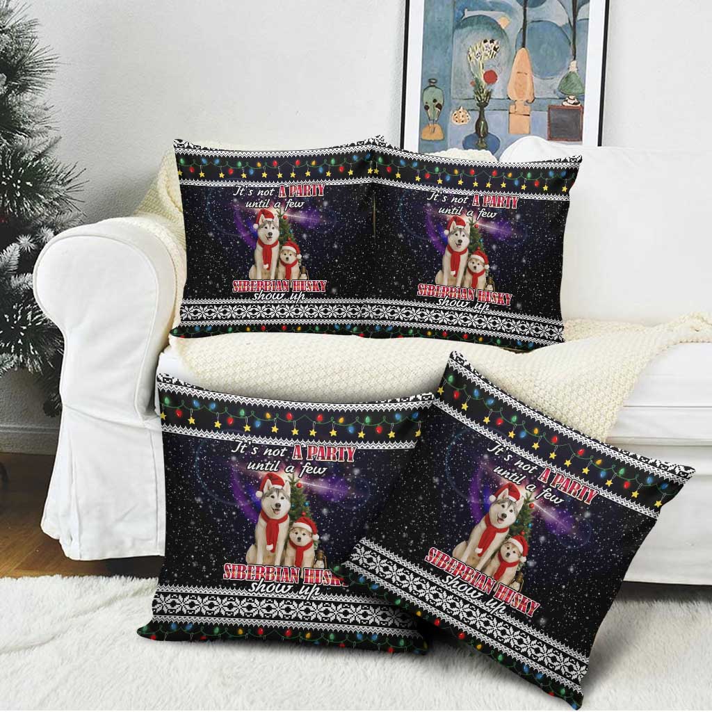 Siberian Husky Show Up Xmas Christmas Pillow Cover Xmas Holiday Patterns - Wonder Print Shop
