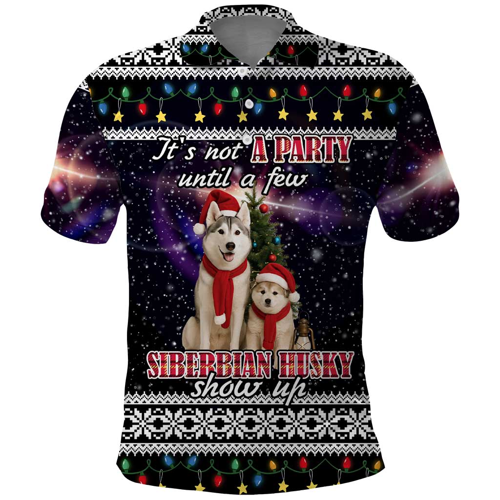 Siberian Husky Show Up Xmas Christmas Polo Shirt Xmas Holiday Patterns - Wonder Print Shop