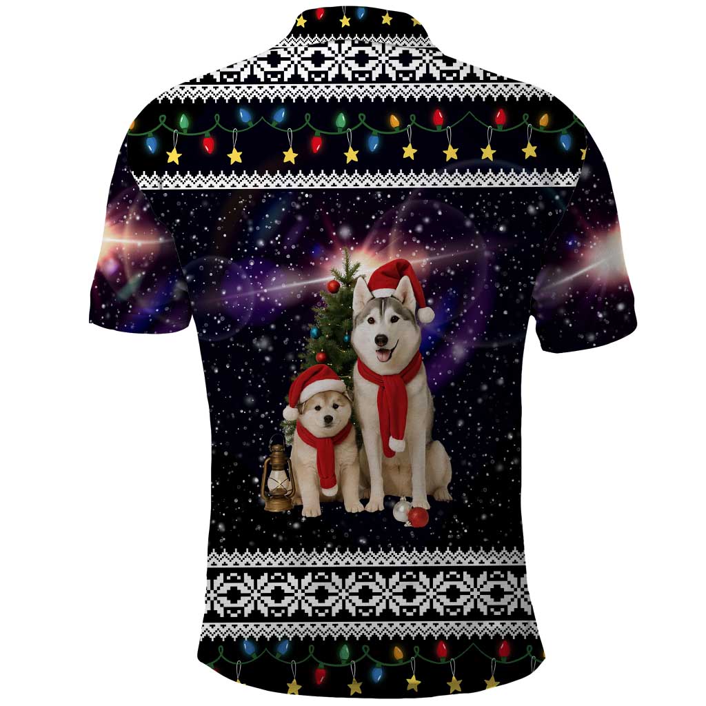 Siberian Husky Show Up Xmas Christmas Polo Shirt Xmas Holiday Patterns - Wonder Print Shop
