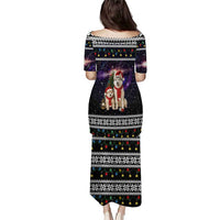 Siberian Husky Show Up Xmas Christmas Puletasi Xmas Holiday Patterns - Wonder Print Shop