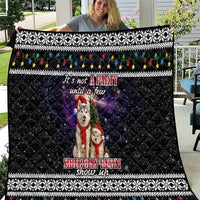 Siberian Husky Show Up Xmas Christmas Quilt Xmas Holiday Patterns - Wonder Print Shop