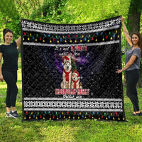 Siberian Husky Show Up Xmas Christmas Quilt Xmas Holiday Patterns - Wonder Print Shop