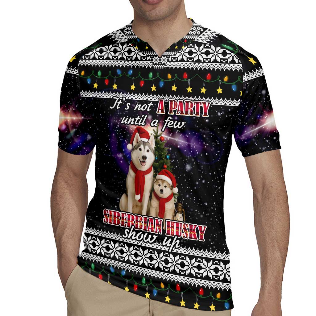 Siberian Husky Show Up Xmas Christmas Rugby Jersey Xmas Holiday Patterns - Wonder Print Shop