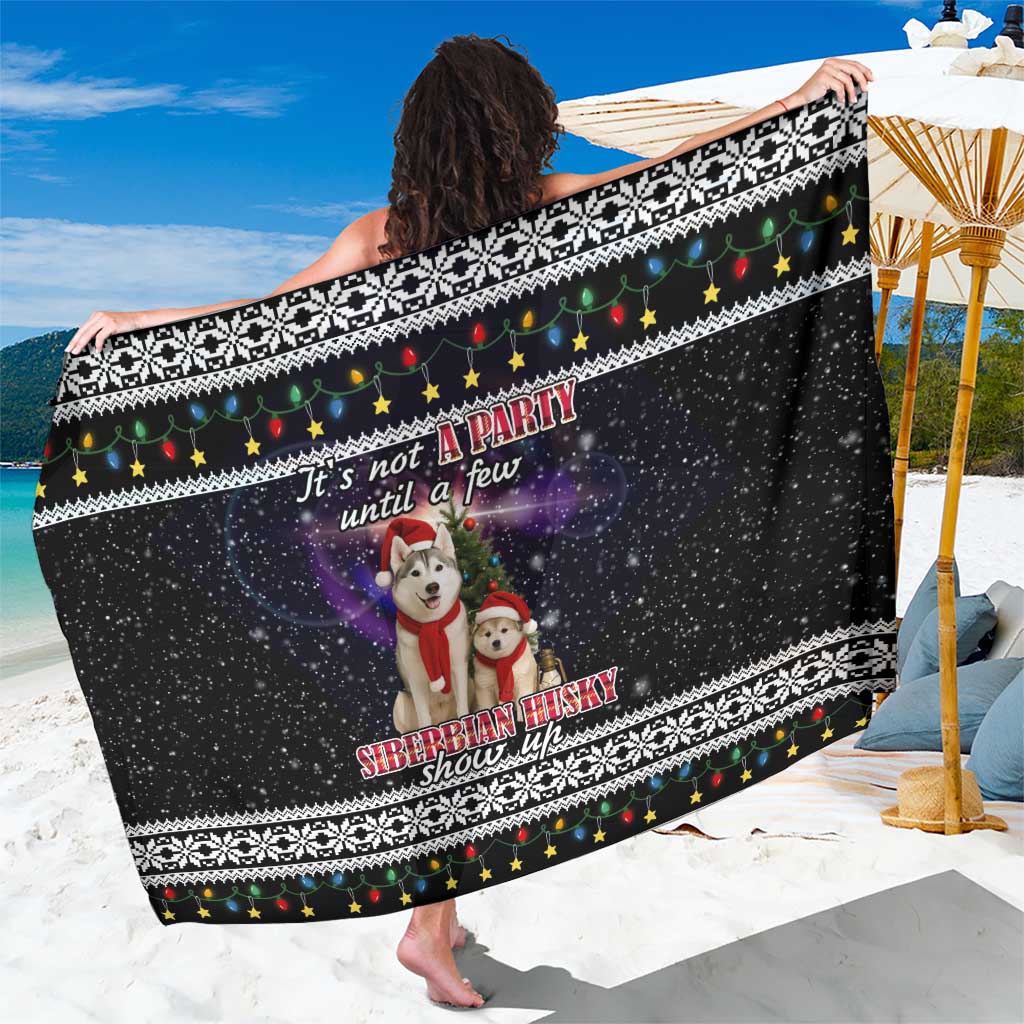 Siberian Husky Show Up Xmas Christmas Sarong Xmas Holiday Patterns - Wonder Print Shop