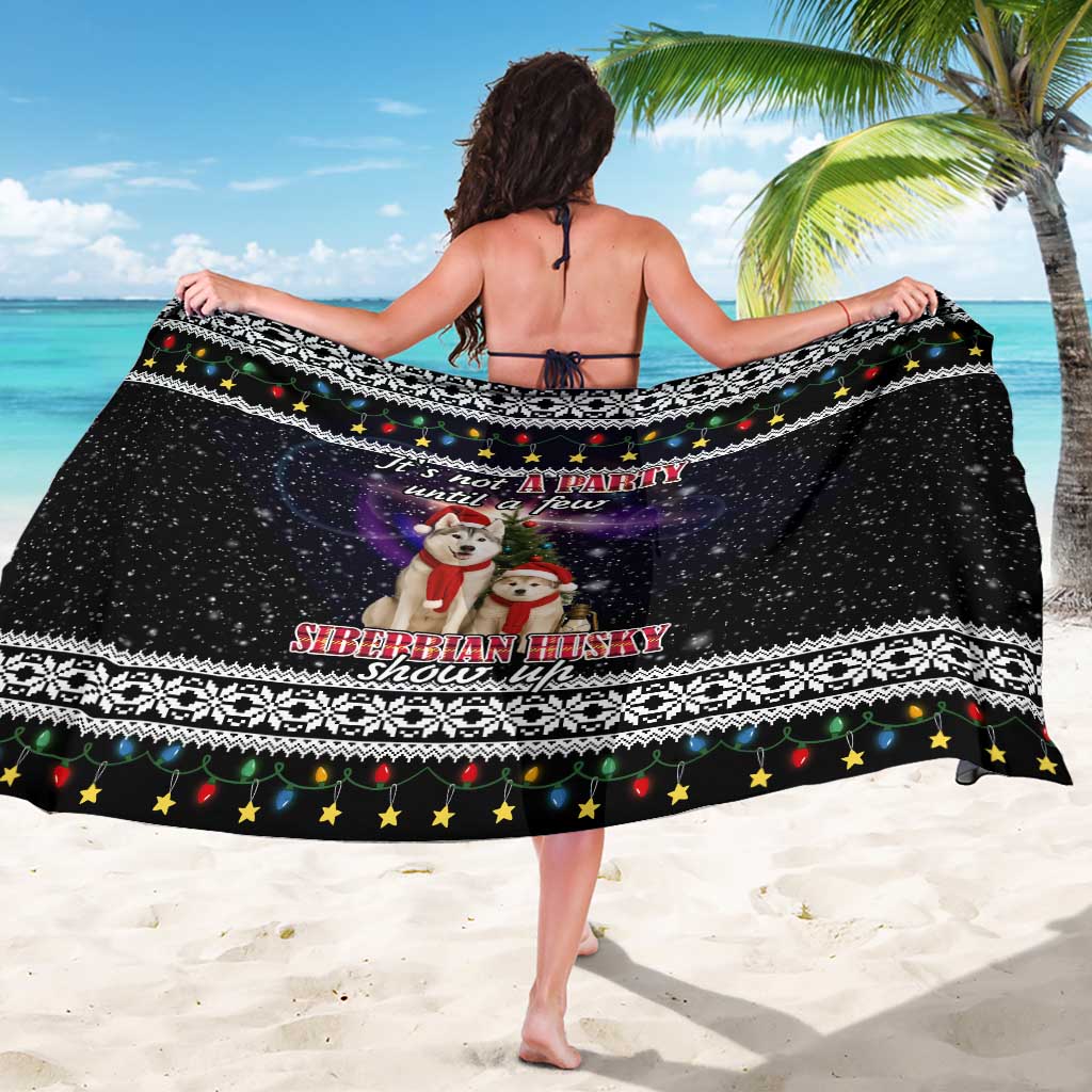 Siberian Husky Show Up Xmas Christmas Sarong Xmas Holiday Patterns - Wonder Print Shop