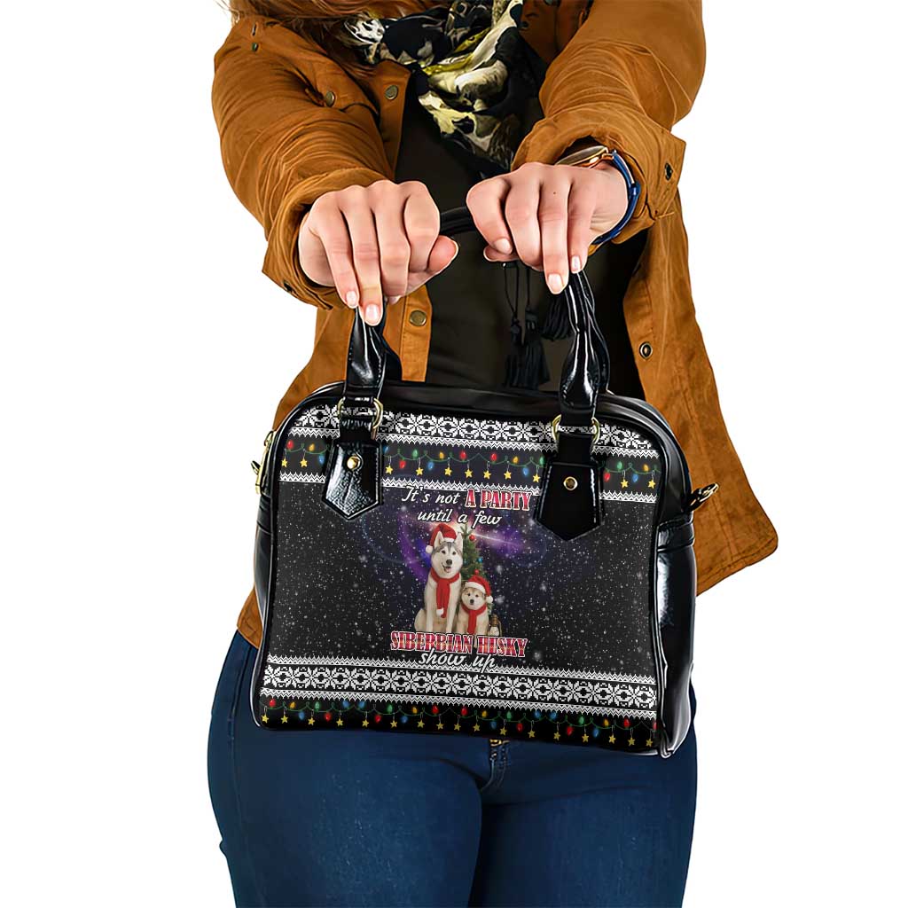 Siberian Husky Show Up Xmas Christmas Shoulder Handbag Xmas Holiday Patterns - Wonder Print Shop