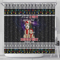 Siberian Husky Show Up Xmas Christmas Shower Curtain Xmas Holiday Patterns - Wonder Print Shop