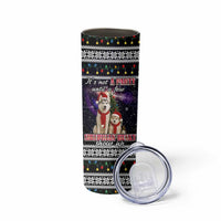 Siberian Husky Show Up Xmas Christmas Skinny Tumbler Xmas Holiday Patterns - Wonder Print Shop