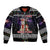 Siberian Husky Show Up Xmas Christmas Sleeve Zip Bomber Jacket Xmas Holiday Patterns - Wonder Print Shop