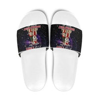 Siberian Husky Show Up Xmas Christmas Slide Sandals Xmas Holiday Patterns - Wonder Print Shop