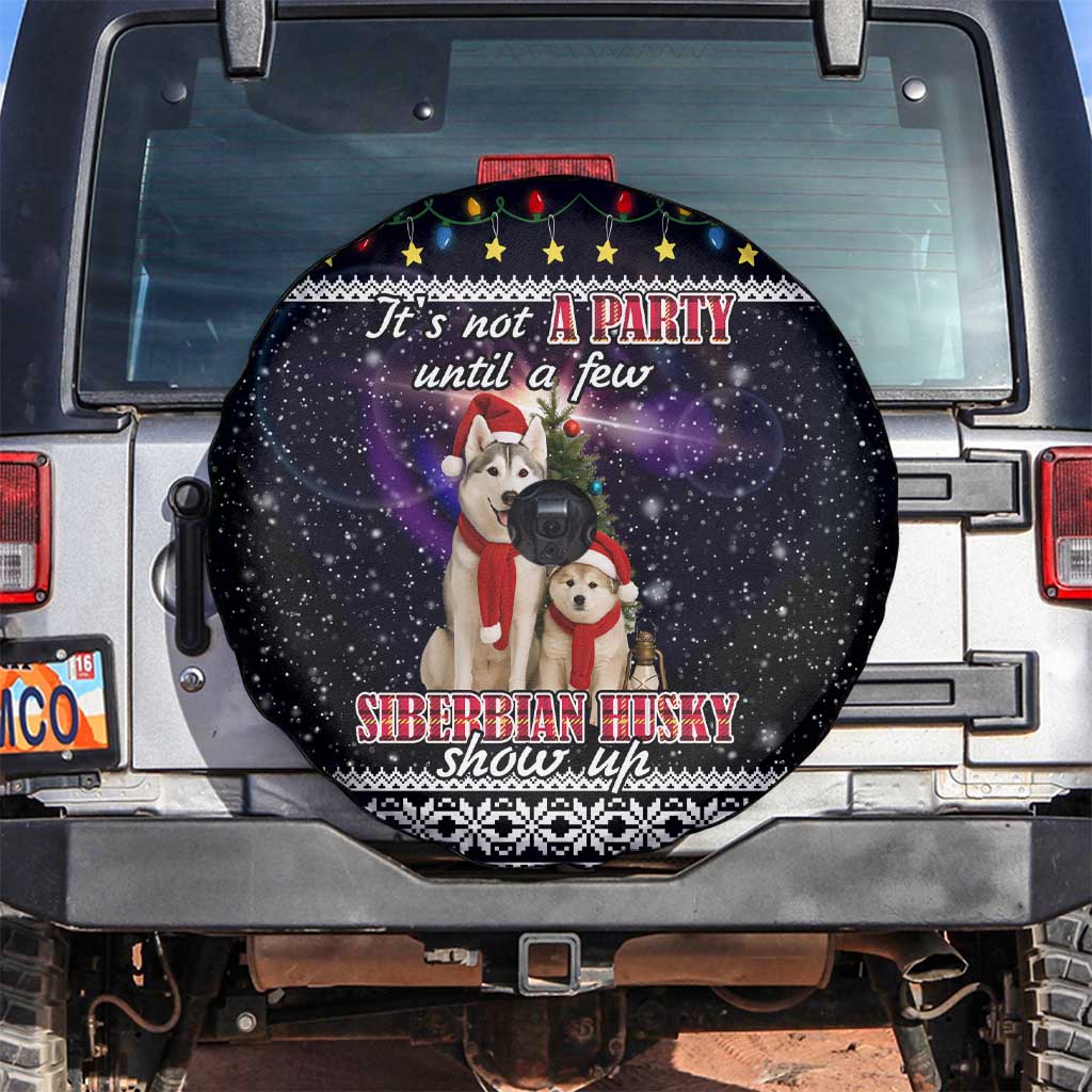 Siberian Husky Show Up Xmas Christmas Spare Tire Cover Xmas Holiday Patterns - Wonder Print Shop